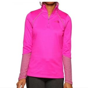 The North Face Jacket Cinder 1/4 Zip Pullover Fleece Top Long Sleeve Pink XL/TG